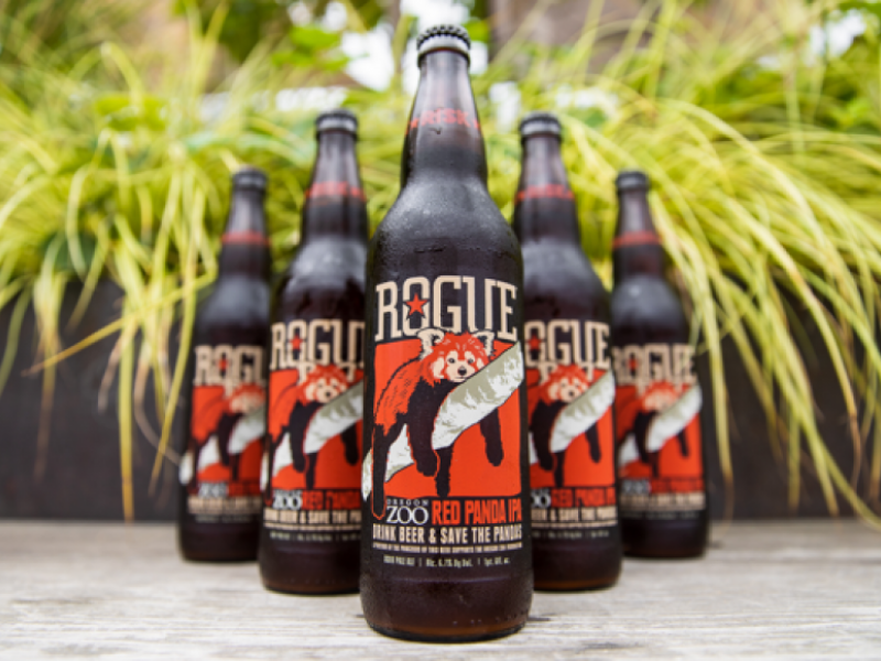 Rogue IPA with red panda label. 