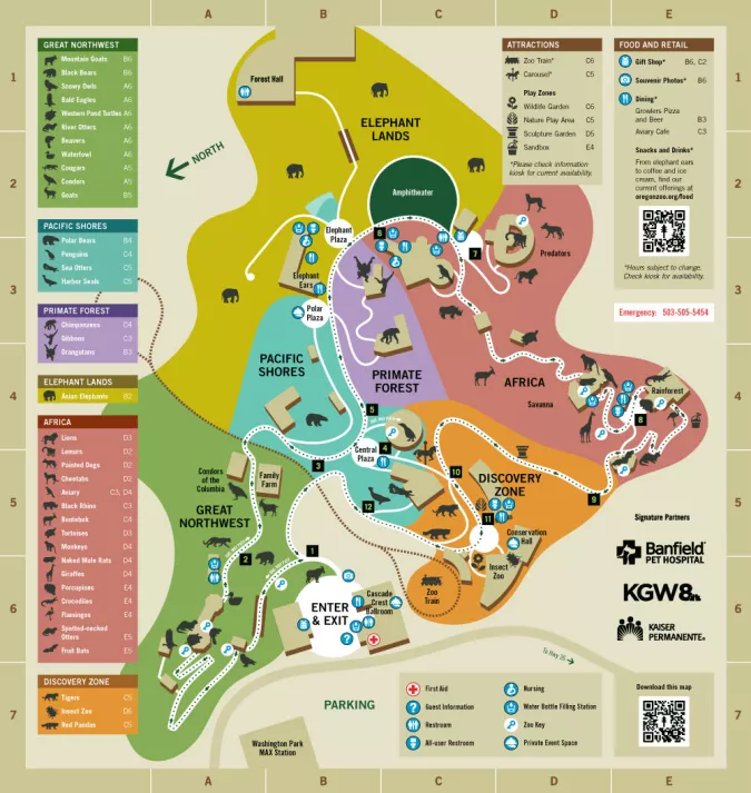 Map of zoo