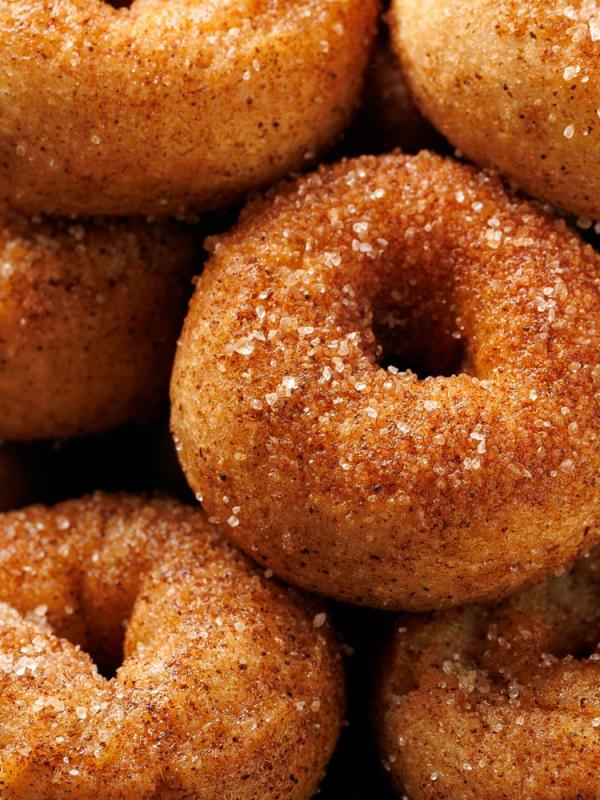 Mini cinnamon sugar donuts