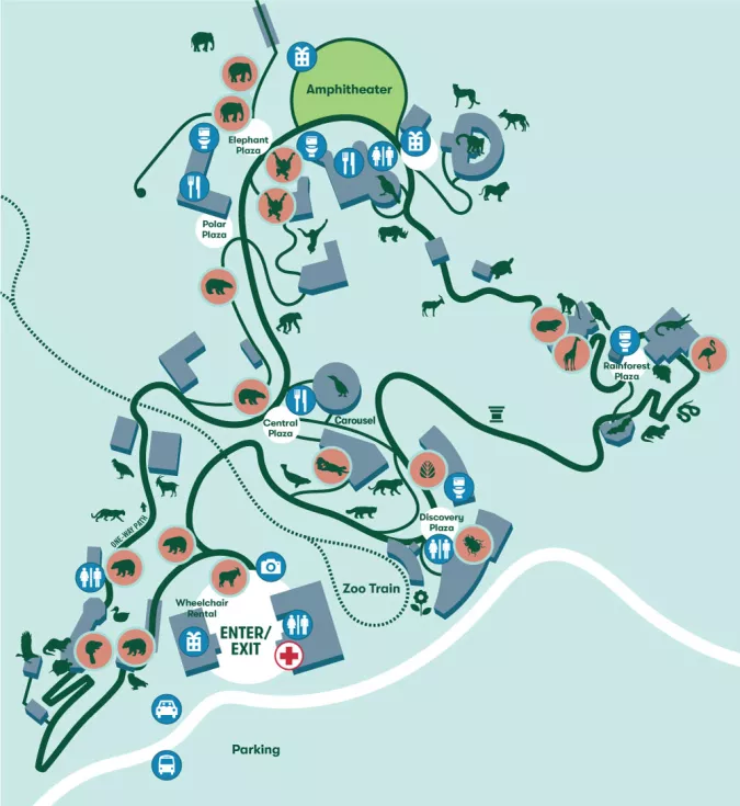 map of zoo wellness walk