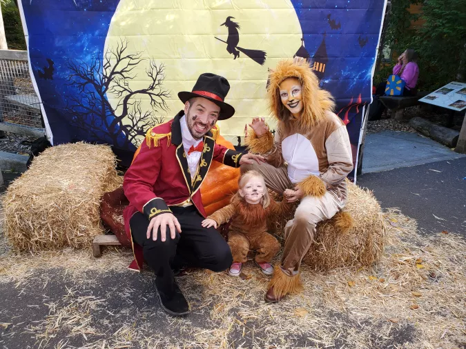 lion tamer and lions