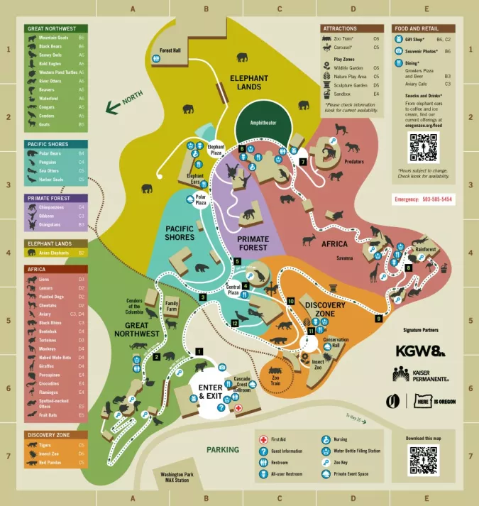 Map of zoo