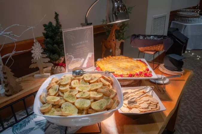 warm brie holiday catering
