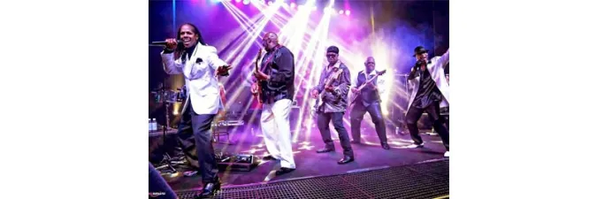 Kalimba band singing on stage