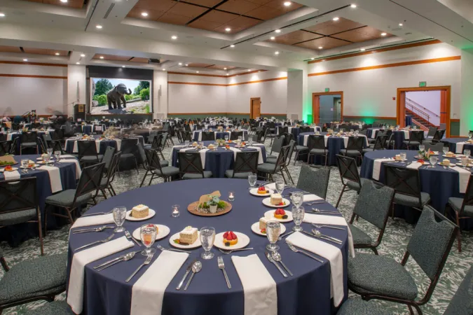 cascade crest ballroom set up with tables 