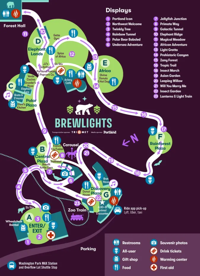 map of BrewLights